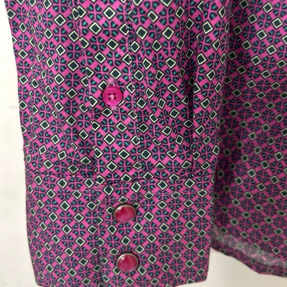 Cinch Purple Patterned Blouse - Picture 7 of 14